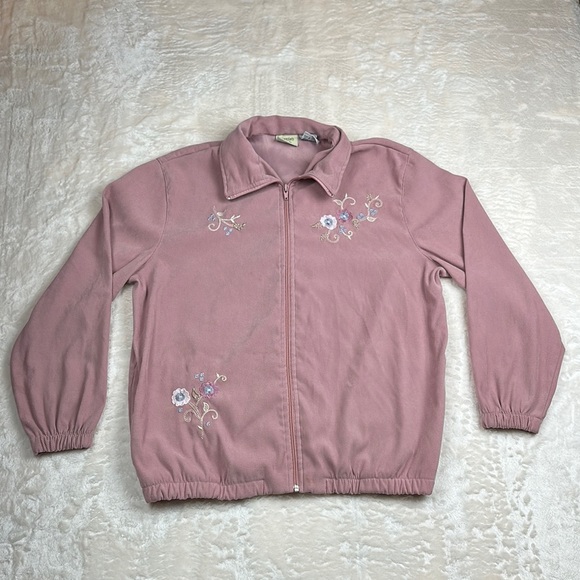 Essentials Jackets & Blazers - Essentials Dusty Rose Blazer With Flower Embroidery